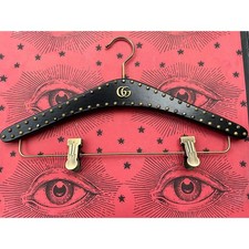 Gucci GG satin Wooden Pant Hanger With Brass GG Symbol
