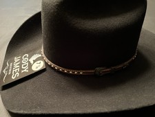 Cody James Black Western Cowboy Hat Size 7 1/8 Men's Wide Brim Classic Style
