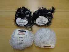 Strickgarn Wolle Strickwolle Fransengarn Effektgarn  Handstrickgarn 4 Resteknäue