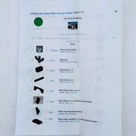 Lego 4702, The Final Challenge, Harry Potter, 100% complete w/ minifigs & manual