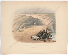 "After the Battle of Borodino", watercolored lithograph, ca.1850
