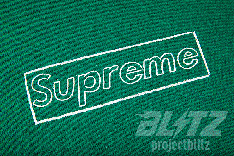 Supreme KAWS Chalk Logo Tee "Light Pine