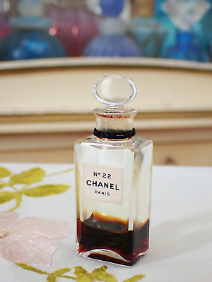 VTG 1940s Chanel No. 22 with DOT Real Perfume 1/4 0.25 Oz Splash
