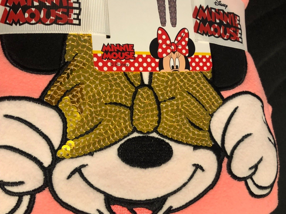 BNWT Disney girl pj pyjama set Minnie mouse sequins winter warm cosy 7 ...