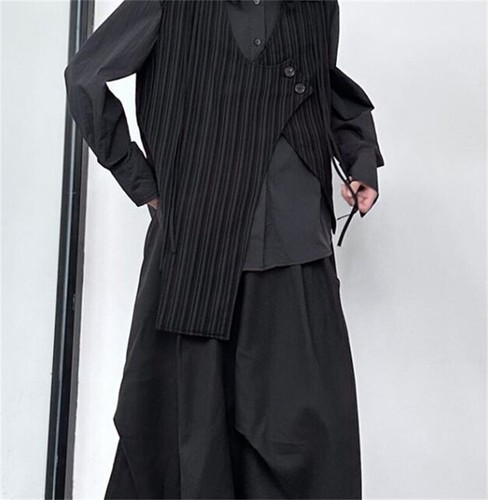 Japanese Women's Trend Punk Sleeveless Vest Asymmetric Waistcoat Coat Casual Top - Picture 6 of 6
