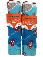 Fox River Kid  s Snow Socks Sock Monkey Ski Kids Large Lot Of 2