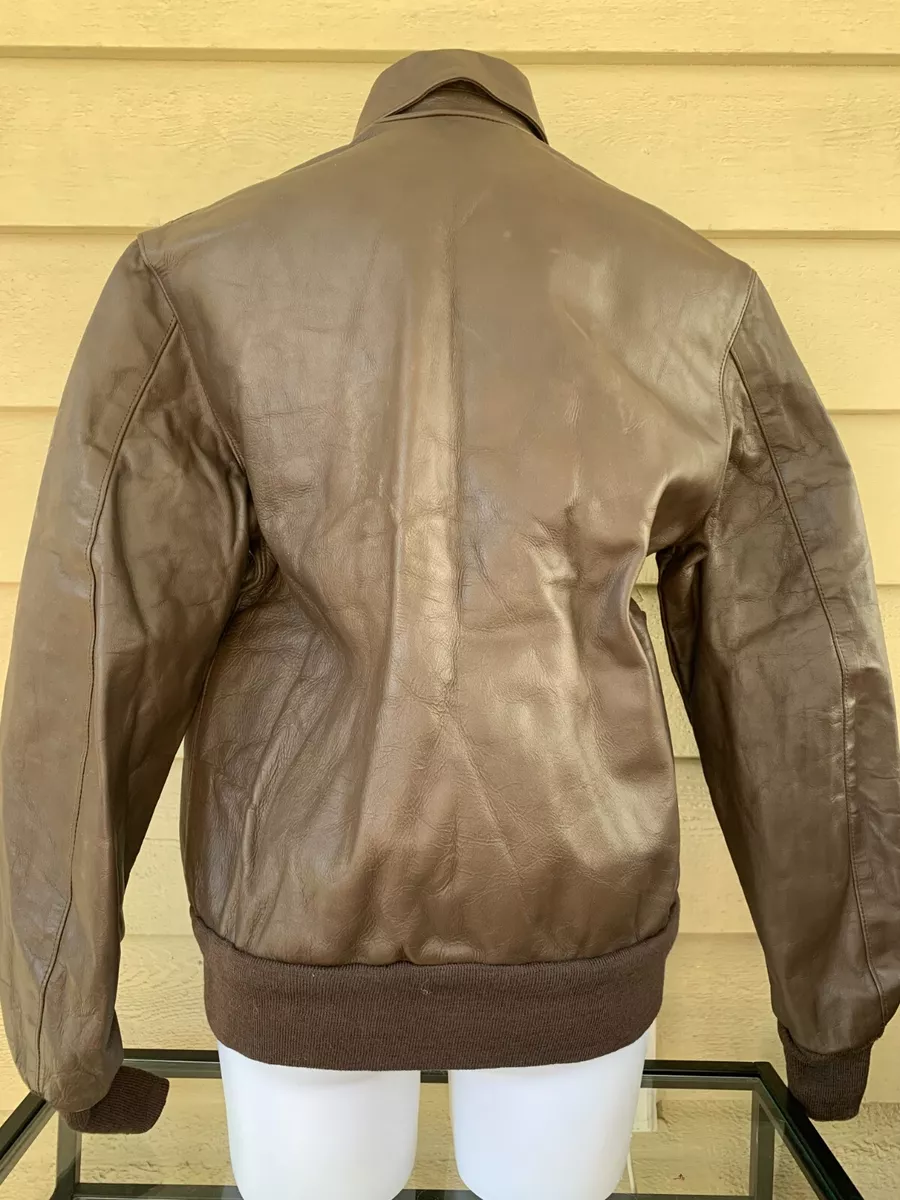 Vintage WWII Willis & Geiger Air Force U.S. Army-Issued Leather Jacket, Size 40