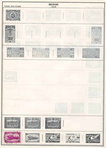 BELGIUM 1895-1938 Very Fine Used Stamps Hinged on List: 2 Sides. - Picture 2 of 2