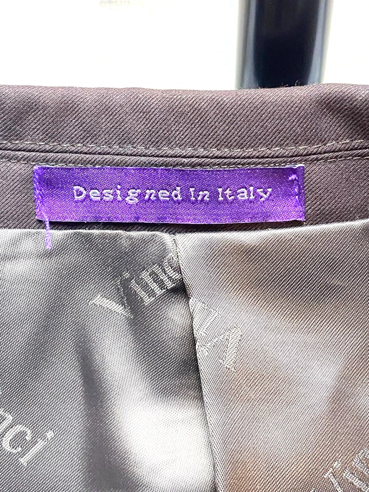 Vinci Suit Coat Mens 56R Brown Single Breasted Rayon Sport Blazer Italy - Image 2 of 4