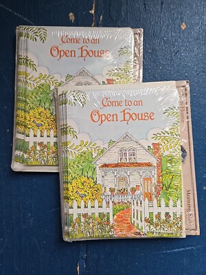 Vintage New Open House Party Cards Set of 16 1970s Invitation Morningstar