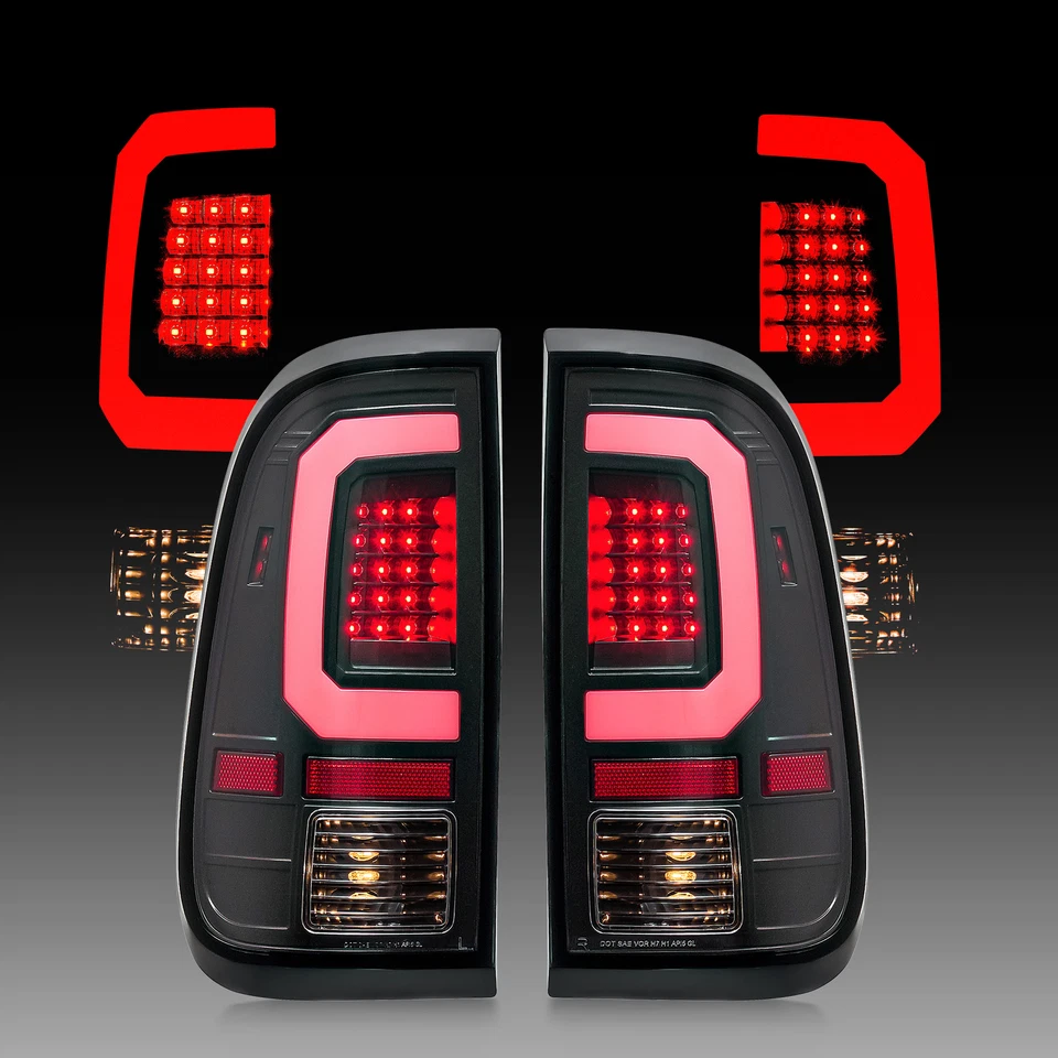 LED Tail Lights Fits 2008-2016 Ford F250 F350 F450 F550 Super Duty Brake Lamps - Imagem 2 de 4