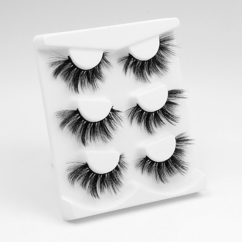 3 Paar Make-up Mode 3D Falsche Wimpern Echter Nerz Lang Dick Kreuz Handarbeit - Bild 2 von 9