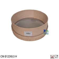 SETACCIO TONDO STRUTTURA IN LEGNO CM 22 CON RETE FINE ZINCATA PER FARINA SPEZIE