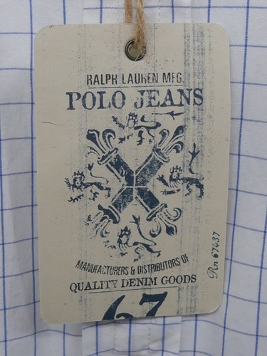 Ralph Lauren Polo Jeans Button Up Long Sleeve Shirt XXL NWT White Blue Check New - Picture 6 of 14