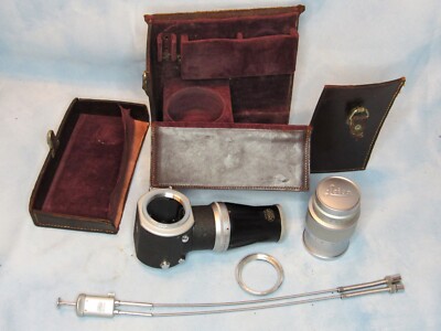 Leica 16484 Visoflex Mirror Box 5X Magnifier Finder Cable Release 13.5cm Lens