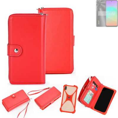 Geldbörse Handyhülle Acer Sospiro AC81 Schutzhülle Etui Wallet Case rot
