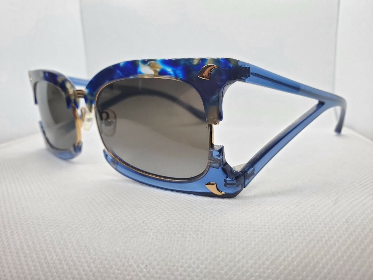 LINDA FARROW X PRABAL GURUNG Blue Sunglasses LINDA FARROW X PRABAL GURUNG PG/2/M0EXCLUSIVE Blue Double  main image 3
