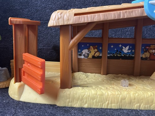 Little People Nativity Manger Lights Music WORKING Fisher Price w Palm Tree - Picture 2 of 13