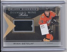 2021-22 Upper Deck Black Diamond Mine Relics Ryan Getzlaf Anaheim Ducks #DMR-RG