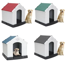 4 Colors Dog House Detachable Roof Designed for Medium or Small Sized pets Yard