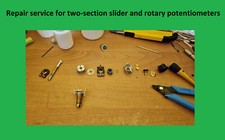 Repair service for rotary and slider potentiometers, dual-section