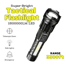 New Powerful Outdoor Flashlight with Impact Warning Side Work Light