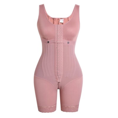 Fajas Colombianas Stage 2 Post-Surgical Shapewear BBL Bodysuit Pink body shaper