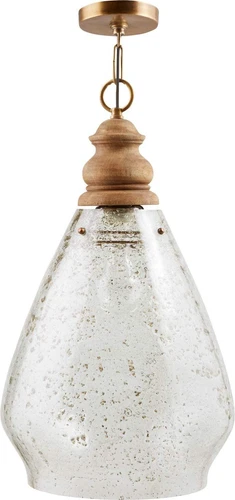 Capital Lighting 330418LW Juniper Unique Clear Stone Seeded Glass Pendant - Picture 1 of 4