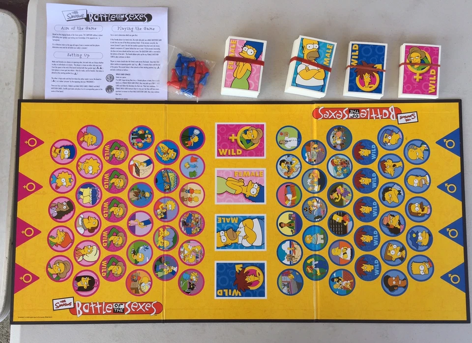 Los Simpson - Batalla de los Sexos Juego de Mesa 2004 Completo Foto 2 de 3