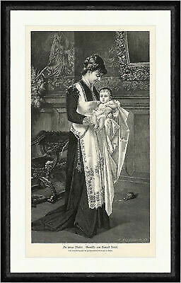 Die junge Mutter Konrad Kiesel Baby Säugling Schlüssel Liebe  Faksimile_A 0386 - Bild 1 von 1