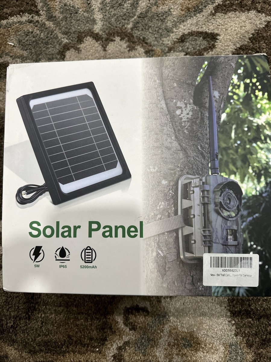 Dosarzo 5W Trail Camera Solar Panel 12V Battery Build In