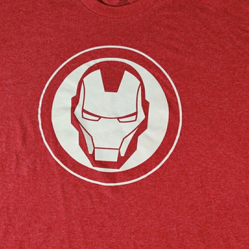Marvel Iron Man Shirt Mens 2XL Red White Graphic Print Short Sleeve Comic Book - Picture 3 of 7