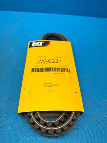 Set of 2 - Genuine Caterpillar 2W-0237 1/2" x 39" Cogged V-Belt