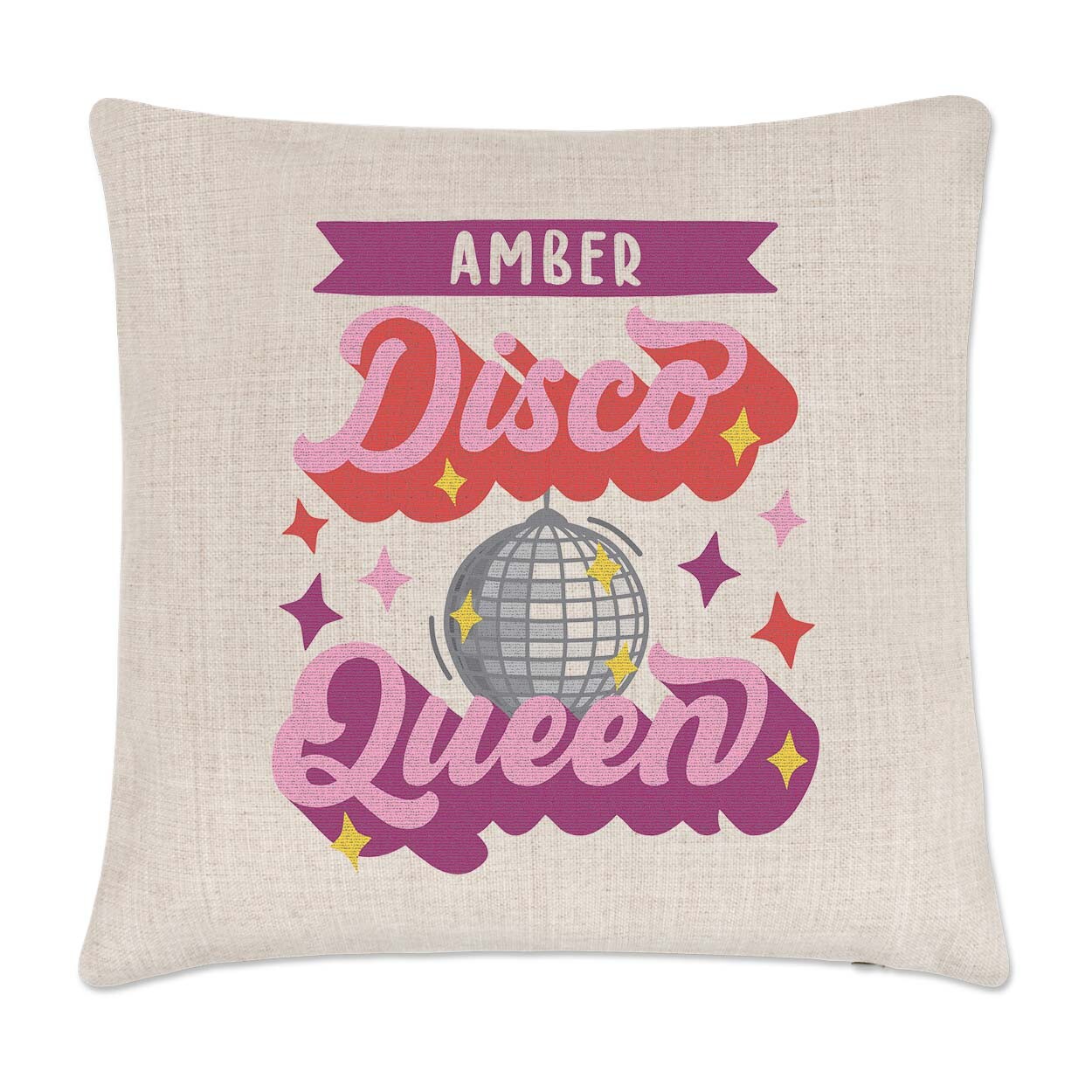 Personalised Disco Queen Cushion Cover Pillow Dancer Mum Mothers Day Birthday