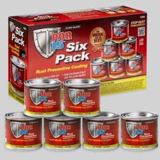 [6-Pack] POR-15 45006 (Gloss Black Rust Preventative Coating 4 oz Each)
