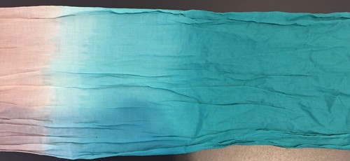 Unbranded Rectangular Scarf Blue, Teal, Brown Transitional Colors - Picture 6 of 7