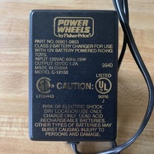 Power Wheels 12v Charger Part No 00801-0803