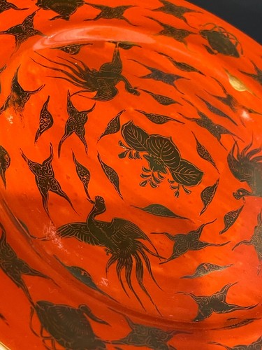 Set of 5 Salad Plates 7.75" - Kutani Japanese Porcelain - Red & Gold - Picture 5 of 8
