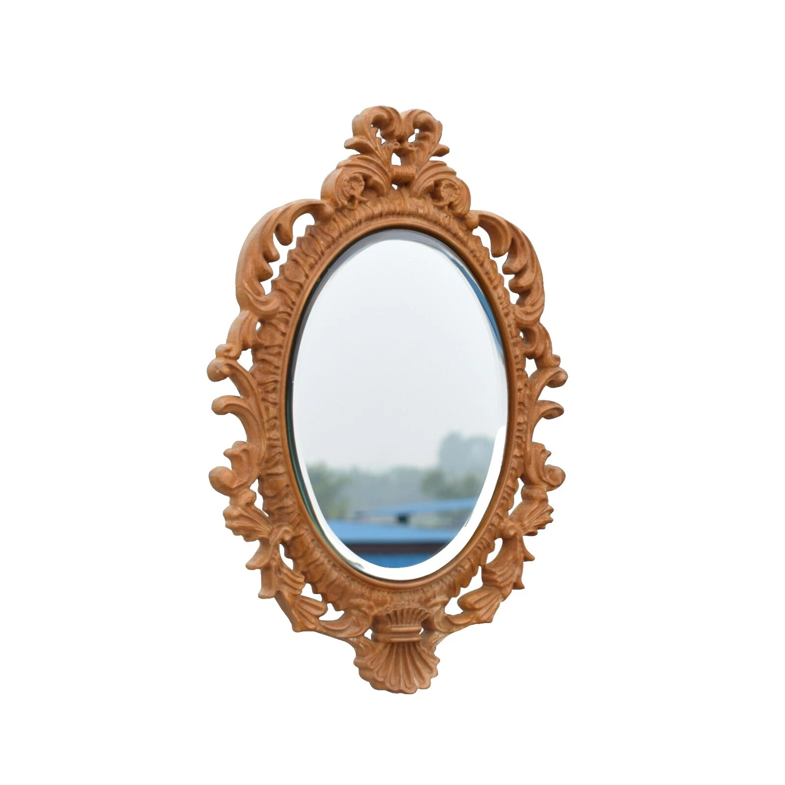 Modern Wood Frame Oval Home Décor Mirrors