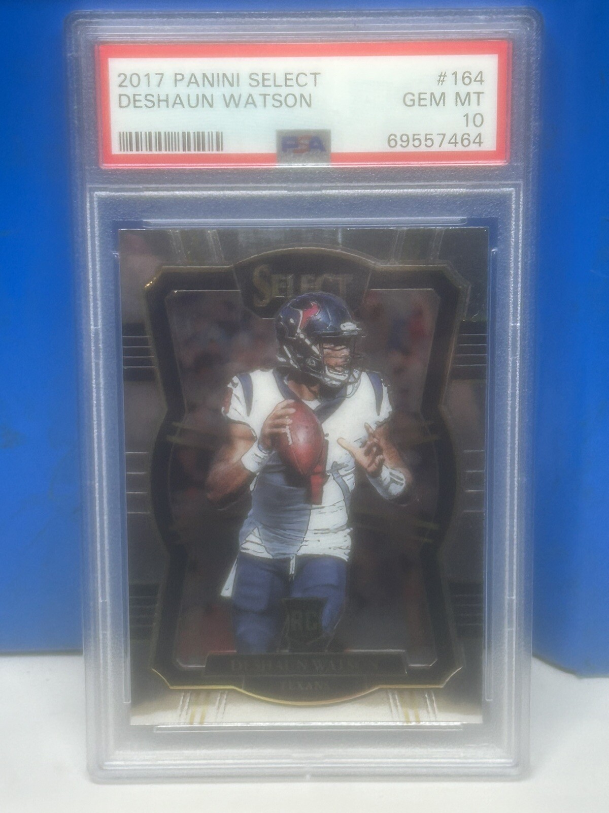 2017 Panini Select # 164 Rookie Premier Level Deshaun Watson RC PSA 10 GEM MINT