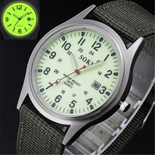 Military Army Mens Date Canvas Strap Analog Quartz Sport Wrist Watch Gift HOT - 第 1/10 張圖片