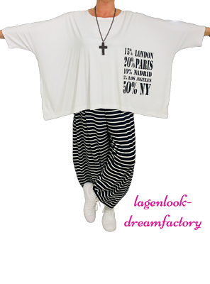 Lagenlook  Line Long Glocken Basic Shirt Tunica Jersey 44 46 48 50 - Foto 11