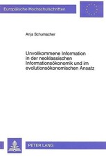 Unvollkommene Information in der neoklassisch...