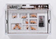 KATO HO 1/87 6-601 Pre-Painted Figures Akagitsune Red Fox Food Stand Model New