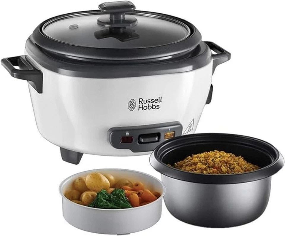 RUSSEL HOBBS CUOCIRISO PROFESSIONALE XXL 14 PORZIONI 3 LITRI 4 ACCESSORI 500WATT