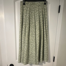 Cottage Core Small Green Midi Skirt Whimsical Fairy Core