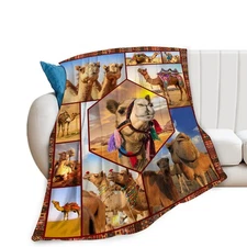 Camel Blanket Ultra Soft Cozy Camel Throw Blanket Fleece Fuzzy Plush Bedding ...