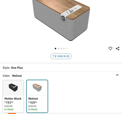 NEW Sealed! Klipsch The One Plus Premium Tabletop Bluetooth Speaker (Walnut)
