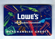 LOWE'S Improving Home Improvement ( 2003 ) Merchandise Credit Card ( $0 )