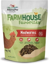 Manna Pro Mealworms Poultry Treat - High Protein, 100% 10 Ounce (Pack of 1) 